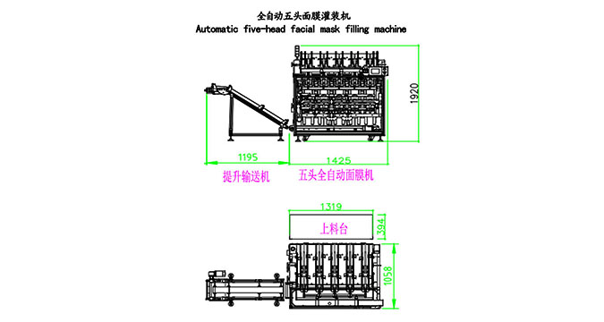 全自動面膜灌裝機 （五頭）